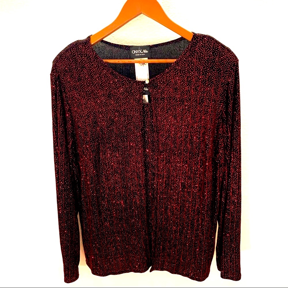 Red & Black Sparkle Top (2)
